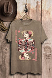 Wild West Queen of Hearts Cowgirl Graphic Top