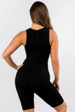 BACK ZIPPER CREW NECK SLEEVELESS DOUBLE JUMPSUIT