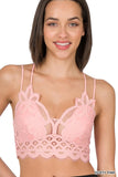 CROCHET LACE BRALETTE WITH BRA PADS