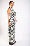 Zebra printed maxi top