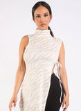 Zebra printed maxi top