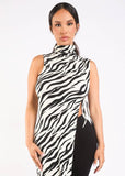 Zebra printed maxi top