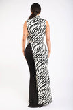 Zebra printed maxi top