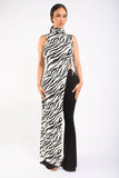 Zebra printed maxi top