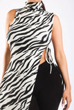 Zebra printed maxi top